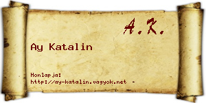 Ay Katalin névjegykártya