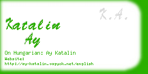 katalin ay business card